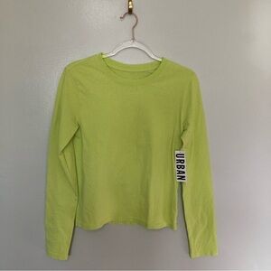 Urban Outfitters Long Sleeve T-Shirt Canary Yellow Neon New Medium